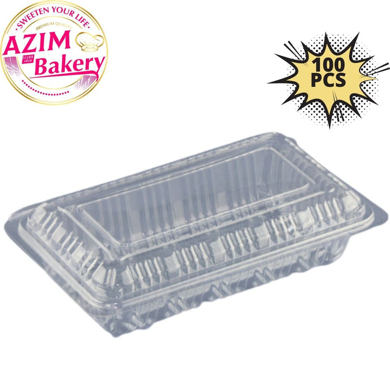 Bekas Makanan (50pcs | 100pcs) Bekas Kuih | Bekas Nasi | Transparent Lunch Box | Cs-05 by Azim Bakery