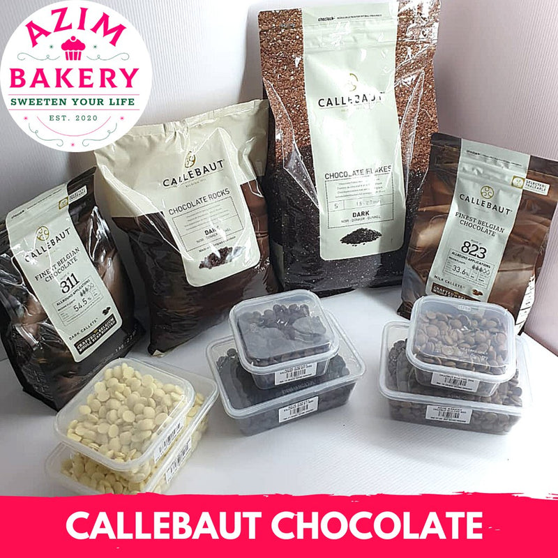 Callebaut Dark Callets 811 (1kg, 400g, 500g, 250g) Callebaut Dark Chocolate Dark Coklat Dark Chocolate (Halal)