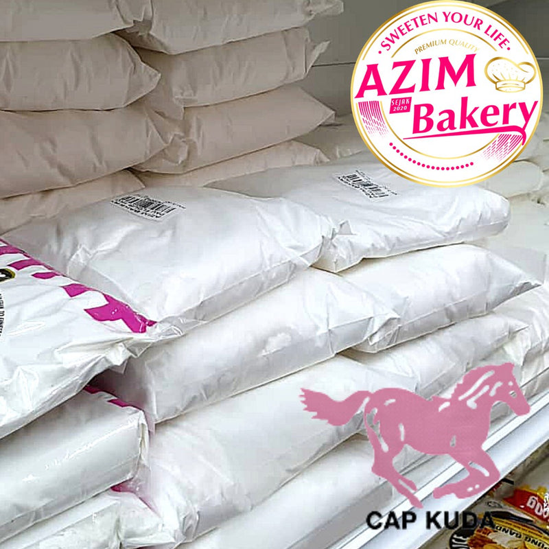 Pau Flour | Tepung Pau | Pink Horse 1kg (Halal) by Azim Bakery