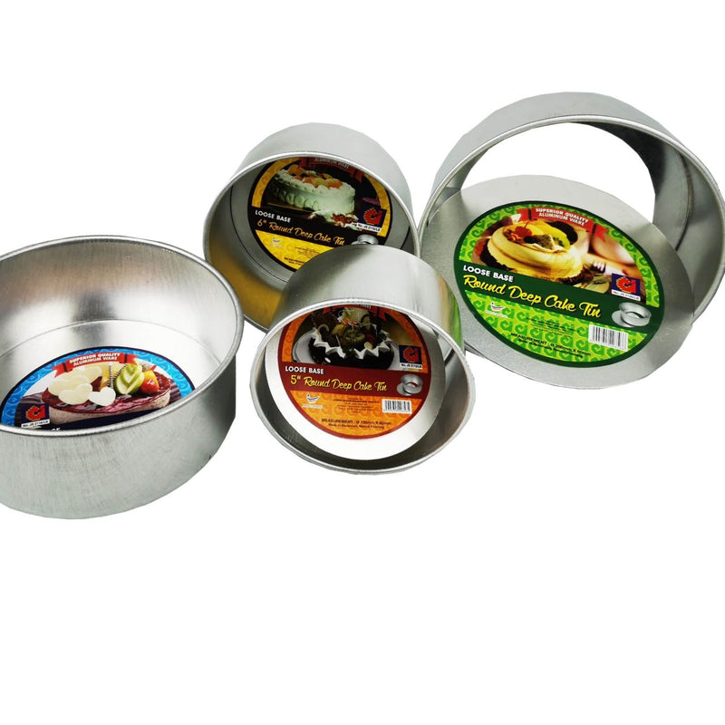 Deep Round Cake Tin (LOOSE BASE)