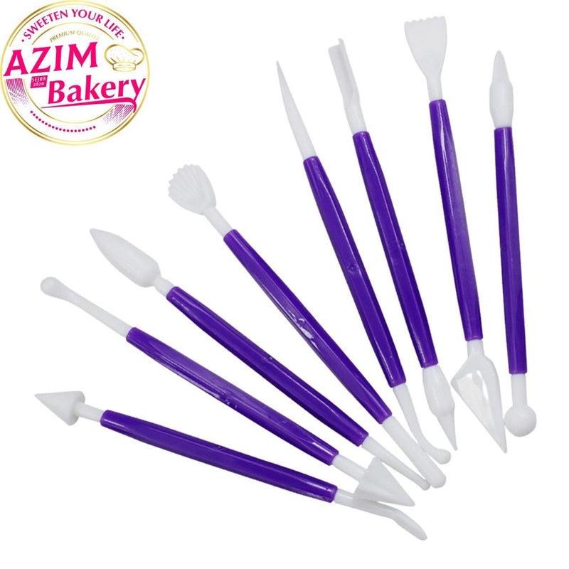 Clay Modelling Tools Set (8pcs) Fondant Cake Decorating Tools Fondant Clay Tools Alat Hiasan Kek Fondant by Azim Bakery