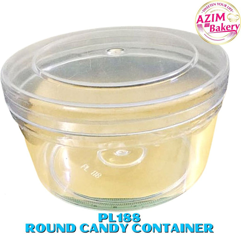 Cookies Container 1pcs | Balang Kuih Raya | Balang Biskut | Round Candy Container Pl118 | Balang Cookies by Azim Bakery