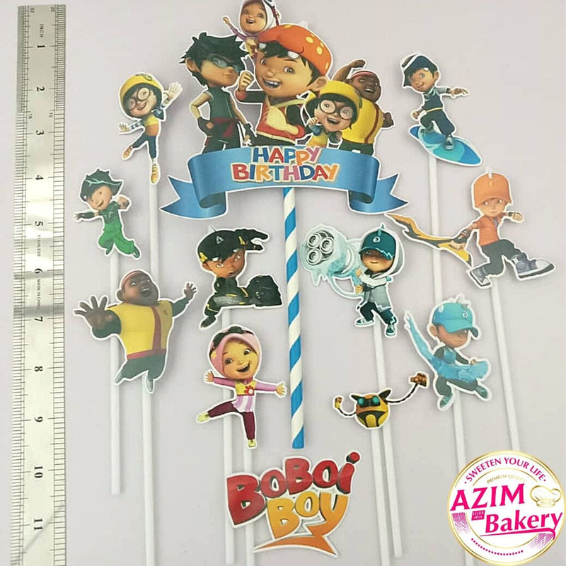 Cake Topper Frozen Boboiboy Happy Mother’S Day Doraemon Baby Shark Beyblade Tayo Upin Ipin Didi Katuri Lego Sonix Roblox