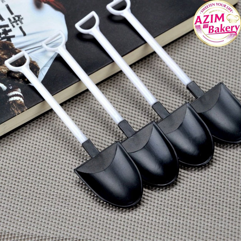 5 / 10 pcs Shovel Design Spoon Cute Mini Sudu Plastik Disposable Spoon Jelly Dessert Cake Ice Cream | Mini Spoon Shovel