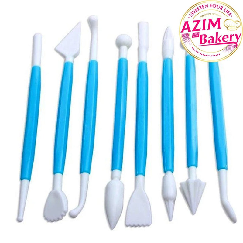 Clay Modelling Tools Set (8pcs) Fondant Cake Decorating Tools Fondant Clay Tools Alat Hiasan Kek Fondant by Azim Bakery