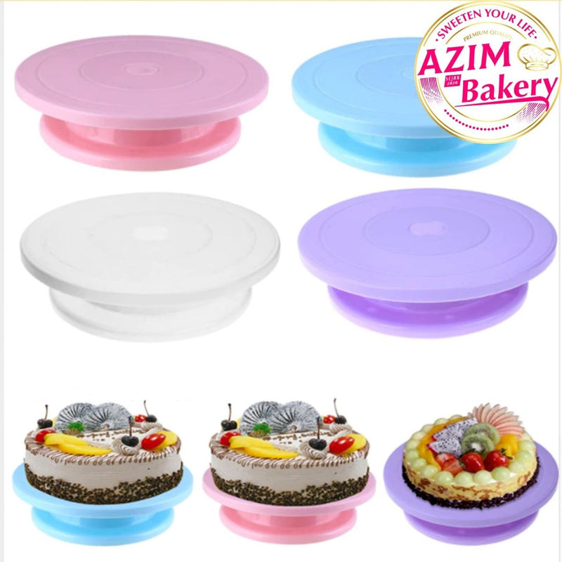 Cake Turntable | Turntable Rotating | Stand Cake | Meja Pemutar Kek | Cake Decorating Rotating Stand by Azim Bakery