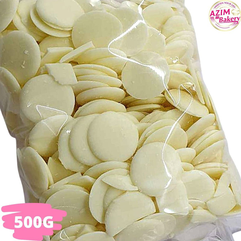 Van Houten White Compound Coin | Block 1kg | 500g | 250g Coklat Putih (Halal) By Azim Bakery