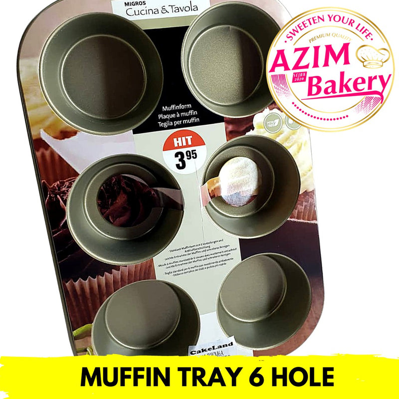 Muffin Tray 12 Holes | 6 Holes | Baking Tray | Muffin Mold | Muffin Pan Muffin Mold Muffin Mould by Azim Bakery