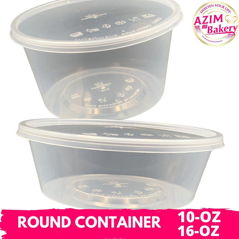 Bekas Makanan Bulat (50pcs) Round Container Bekas Bulat Ast - 10oz 300ml Ast - 16oz 450ml Bekas Dadih Bekas Puding Bekas