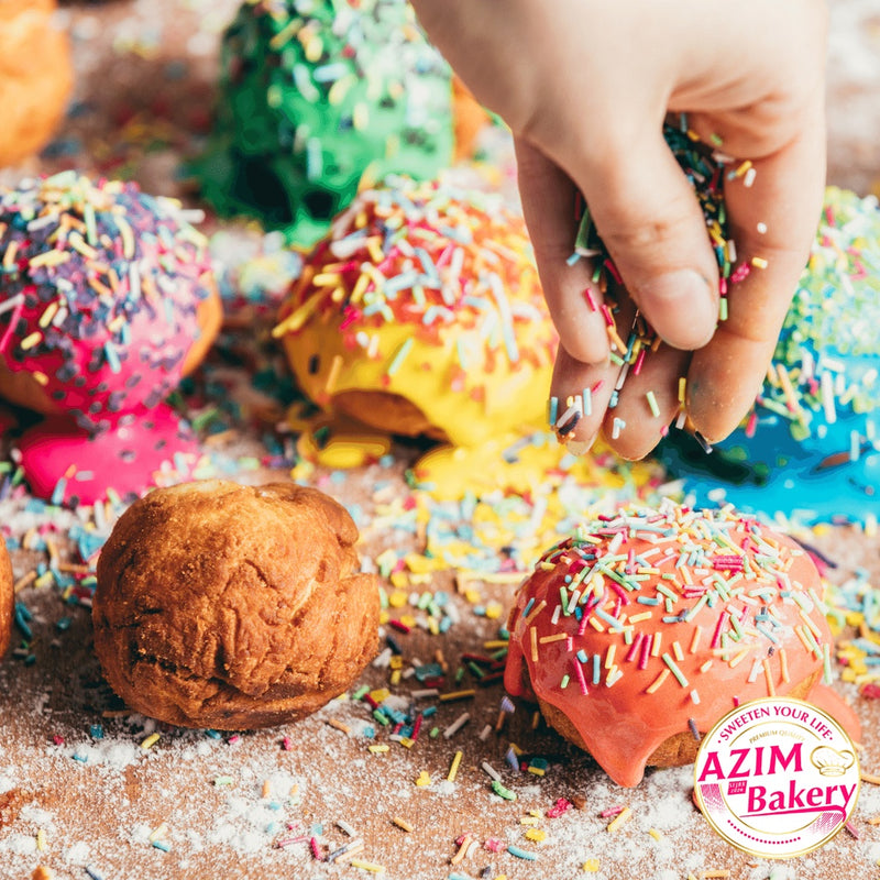 Mix Planet Sprinkles 80g | Mix Sprinkles | Mixed Shaped Sprinkles | Colourful Sprinkles (Halal) by Azim Bakery