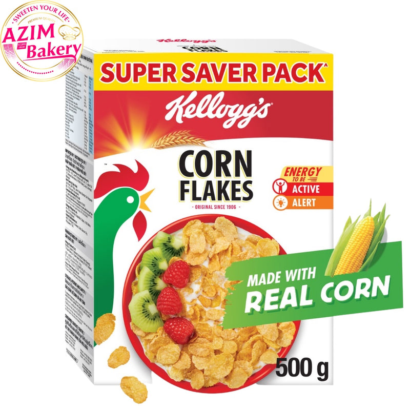 Kellogg'S Corn Flakes Cereal 275G, 500G | Cornflakes (Halal) by Azim Bakery