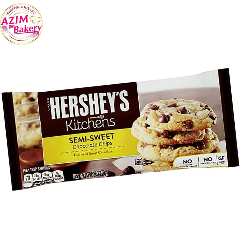 Hershey'S Semi Sweet Chocolate Chips 340G | Coklat Cip | Chocolate Chips (Halal) by Azim Bakery