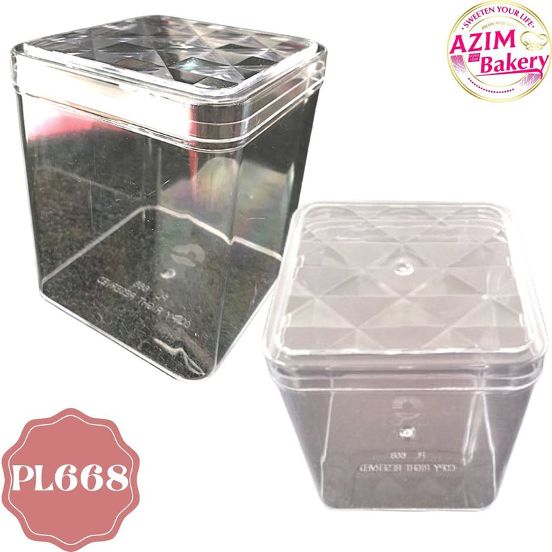 Square Cookies Container 1PC PL668 | PL66Balang Kuih Raya | Balang Biskut | Cookies Container | Square Container