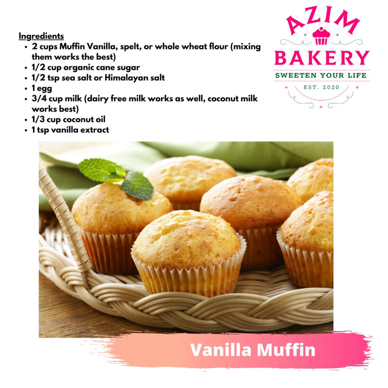 Muffin Vanilla Premix 500g | Tepung Segera Muffin | Tepung Segera Kek Vanilla | Chocolate Muffin Mix (Halal)