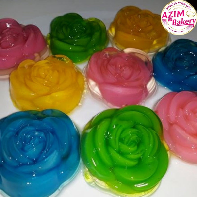 Acuan Jelly Rose KA9 / 10PCS  Acuan Agar | Acuan Kuih Bunga Ros | Acuan Puding | Acuan Jeli Rose Jelly Mould