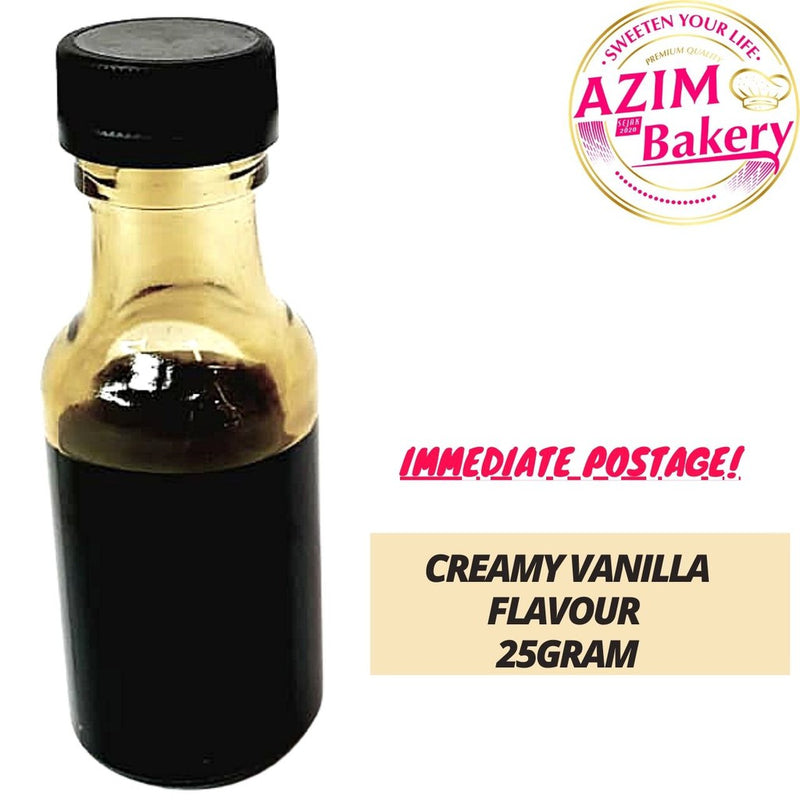 Perisa Creamy Vanilla 25G, 150G, 350G | Creamy Vanilla Emulco | Perisa Makanan | Food Flavour (Halal) by Azim Bakery