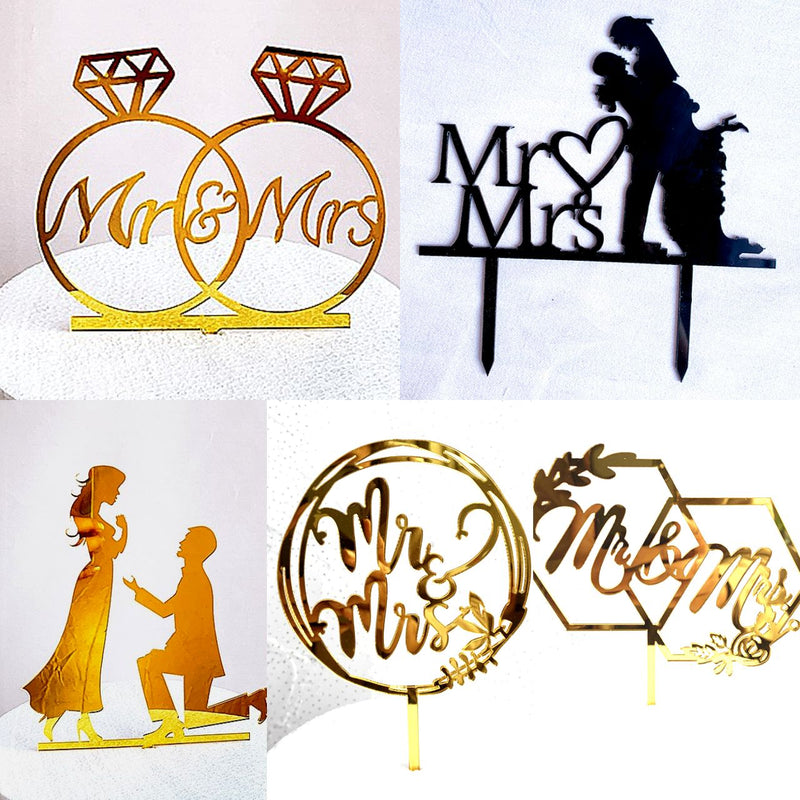 Mr. & Mrs. Wedding Cake Topper