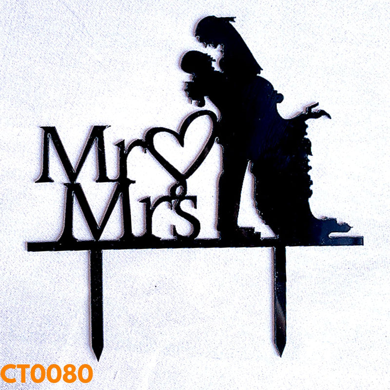 Mr. & Mrs. Wedding Cake Topper