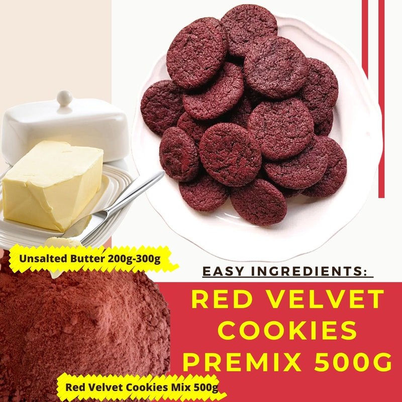 Set Raya Cookies Red Velvet Chocolate Chip Almond Premix