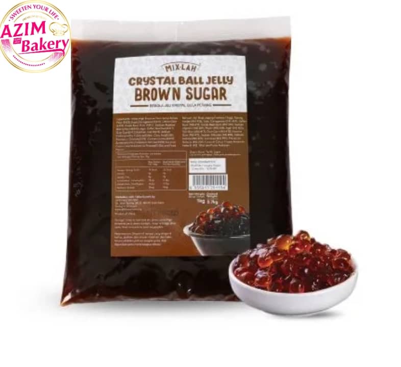 Crystal Ball Jelly Brown Sugar 1kg | Bebola Jeli Kristal Gula Perang 1kg