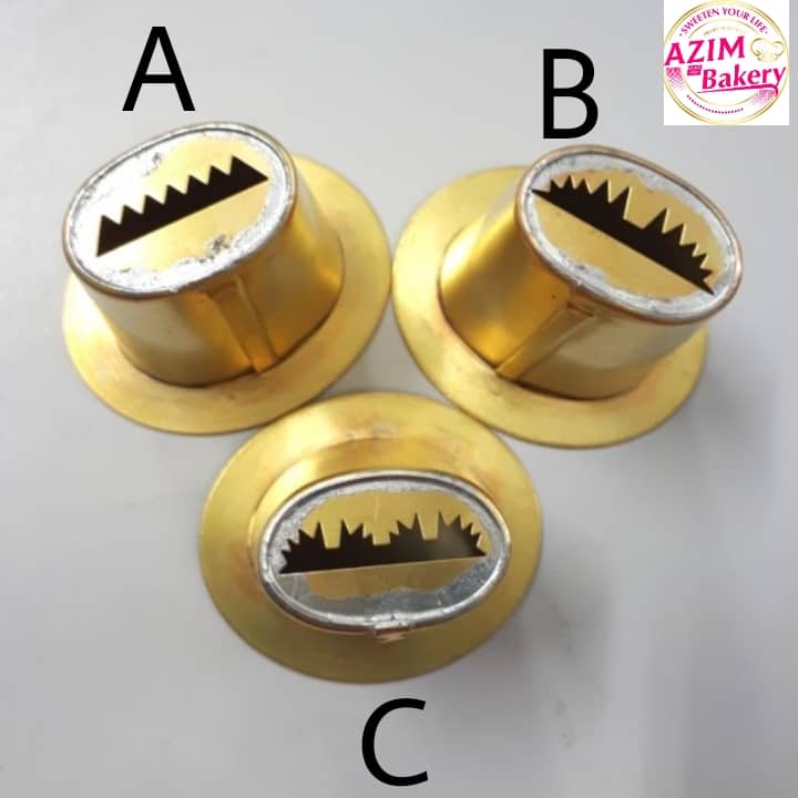 Acuan Tart Nenas Tembaga (A1) (B1) (C1)/ Pineapple tart mould  (A1) (B1) (C1) by Azim Bakery