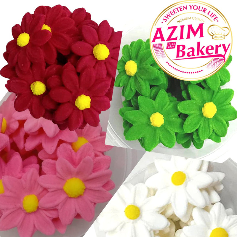 Gum Paste Daisy Flower| Sugar Paste Flower | Icing Flower | Cake Decoration | Decoration Flower | Sugar Paste (Halal)