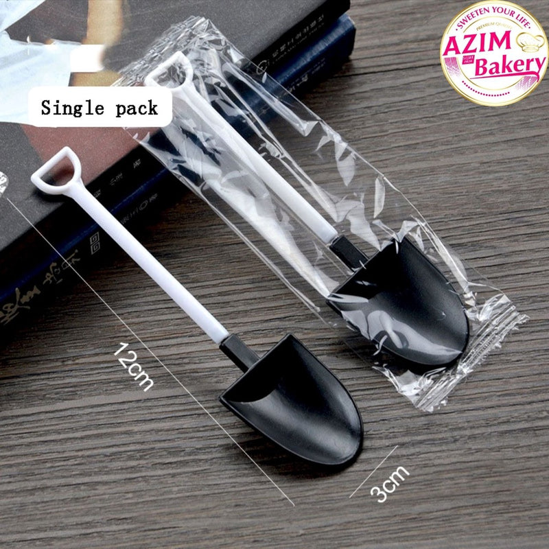 5 / 10 pcs Shovel Design Spoon Cute Mini Sudu Plastik Disposable Spoon Jelly Dessert Cake Ice Cream | Mini Spoon Shovel