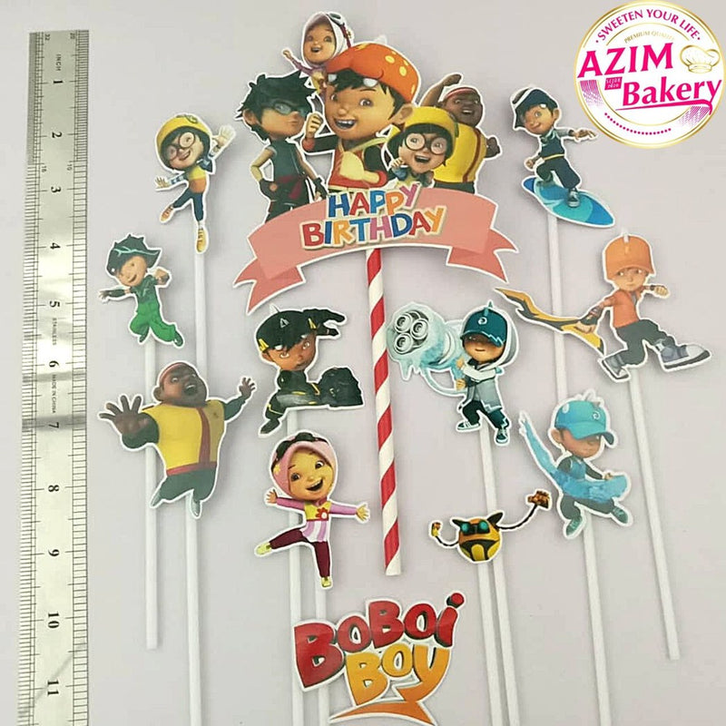 Cake Topper Frozen Boboiboy Happy Mother’S Day Doraemon Baby Shark Beyblade Tayo Upin Ipin Didi Katuri Lego Sonix Roblox