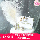 Feather Cake Topper (1Pc) Flurry Feather Cake Topper | Dream Catcher Cake Topper by Azim Bakery