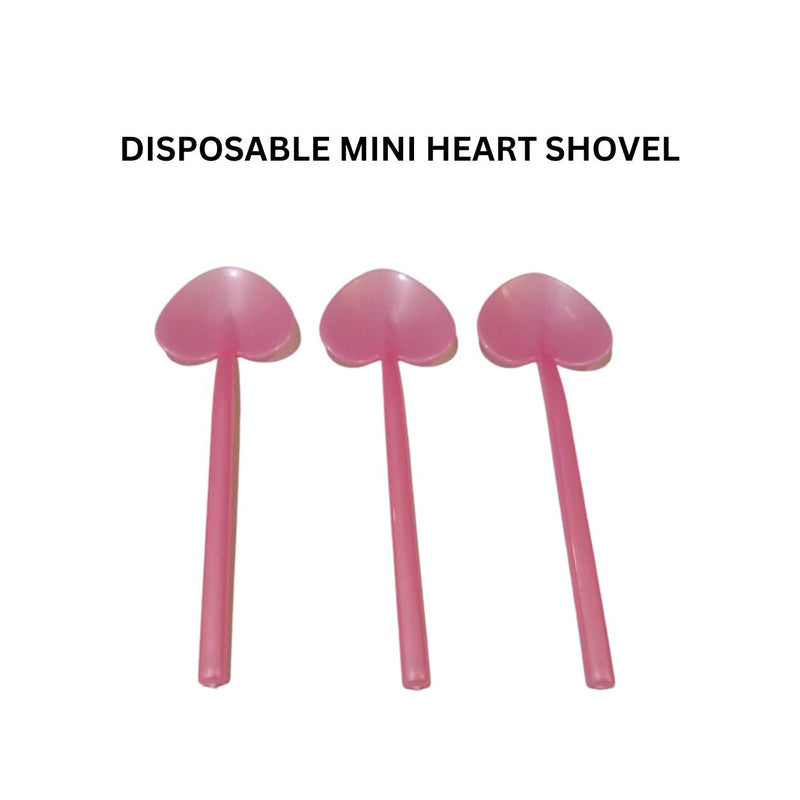 5pc / 10 pcs Disposable Mini Heart shovel Spoon  Cute Mini Sudu Plastik Disposable Jelly ,Dessert ,Cake, Ice Cream | Mini Spoon Shovel