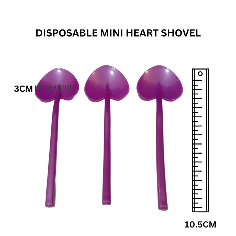 5pc / 10 pcs Disposable Mini Heart shovel Spoon  Cute Mini Sudu Plastik Disposable Jelly ,Dessert ,Cake, Ice Cream | Mini Spoon Shovel