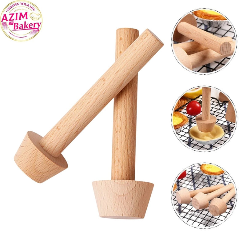 Wooden Tart Presser 3cm 4cm 4.5cm 5cm | Penekan Tart Shell | Tart Presser | Tart Press Mould | Double Side Tart Presser