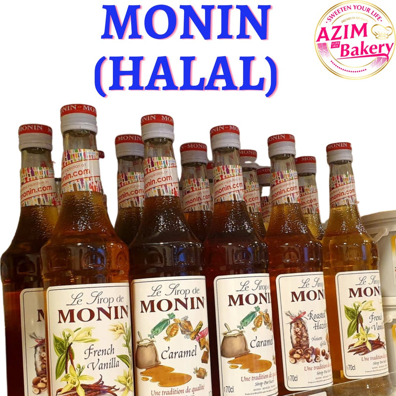 MONIN PREMIUM SYRUP CARAMEL | FRENCH VANILLA | ROASTED HAZELNUT | CHEESECAKE 700ML (HALAL) by AZIM BAKERY