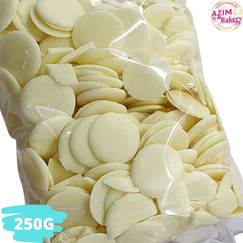 Van Houten White Compound Coin | Block 1kg | 500g | 250g Coklat Putih (Halal) By Azim Bakery