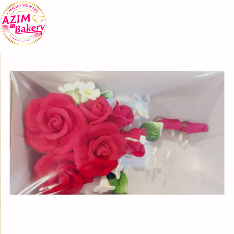 GUM PASTE FLOWER/ SUGAR PASTE FLOWER/ CAKE DECORATION/ DECORATION FLOWER (ROSE) EATABLE/ EDIBLE (HALAL) | BY AZIM BAKERY