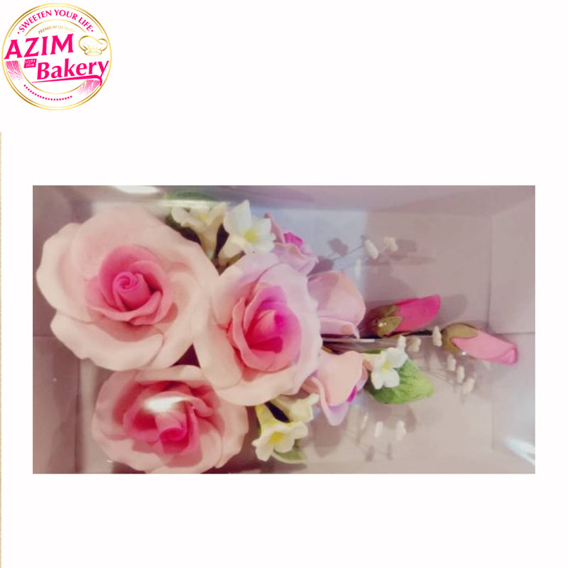 GUM PASTE FLOWER/ SUGAR PASTE FLOWER/ CAKE DECORATION/ DECORATION FLOWER (ROSE) EATABLE/ EDIBLE (HALAL) | BY AZIM BAKERY