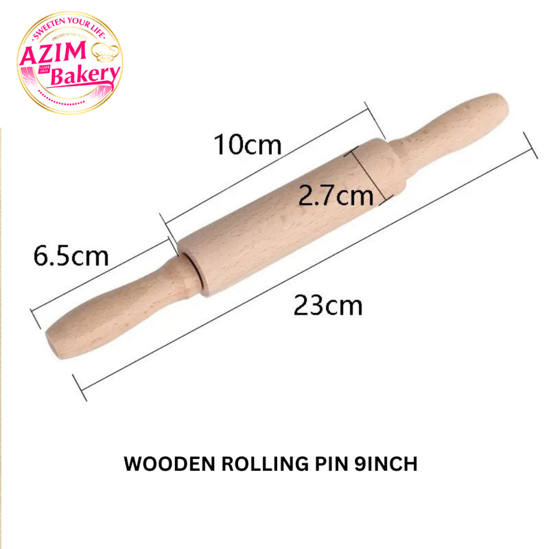 Mini Wooden Donut Rolling Pin Kitchen Cooking Baking Accessories/ 9inch / Rolling Pin Stick Kitchen tools by AZIM BAKERY