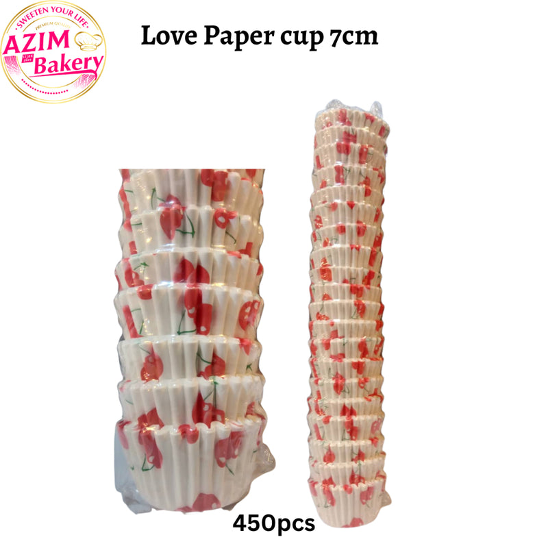 Baking Paper Cup (450pcs) (1kpc)Cookies Paper Cup | Small Paper Cup | Paper Cup Baking Case Almond London by Azim Bakery