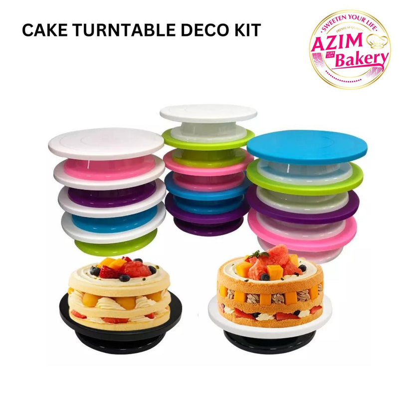 Cake Turntable | Turntable Rotating | Stand Cake | Meja Pemutar Kek | Cake Decorating Rotating Stand by Azim Bakery