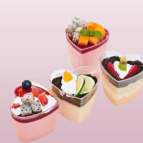 Love Dessert Cup CH 127  (10pcs) | Mousse Cup | Ice Cream Cup | Bekas Ais Krim | Bekas Puding by Azim Bakery