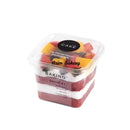 12oz /380ml  Transparent PET Plastic Mousse Tiramisu Pudding Cup Square Clear Plastic Cake Packaging Box By Azim Bakery