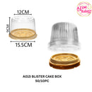 A015 Round Blister 5INCH  Box 50PCS | 10PCS Transparent Round Cake Box | Round Box Container Bekas Kek Mini Bulat