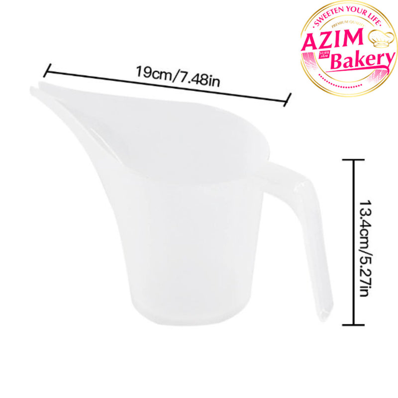 Long Spout Funnel Pitcher Transparent Cake Making Measuring Cup By Azim Bakery