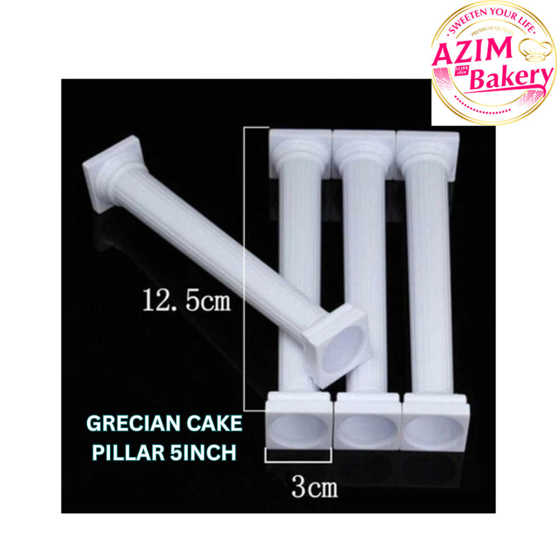 GRECIAN CAKE PILLAR  PLASTIC 5INCH (4pcs) BY AZIM BAKERY