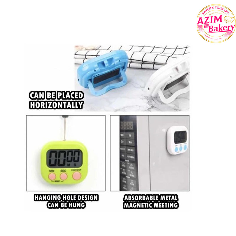 ( RANDOM COLOUR) Kitchen Timer Electronic Magnetic Digital Cooking Stopwatch Coutdown Loud Alarm With Stand Clock