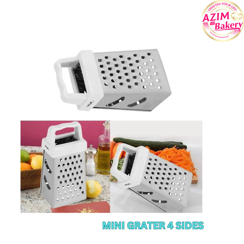 Stainless Steel Mini 4 Sides Grater Multifunction Handheld Grater Slicer Cut Cheese By Azim Bakery