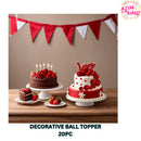 Cake Decoration | Gold Ball Silver Pink Blue Yellow White Red Black Ball Birthday Cake Topper By Azim Bakery