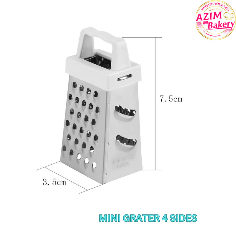 Stainless Steel Mini 4 Sides Grater Multifunction Handheld Grater Slicer Cut Cheese By Azim Bakery