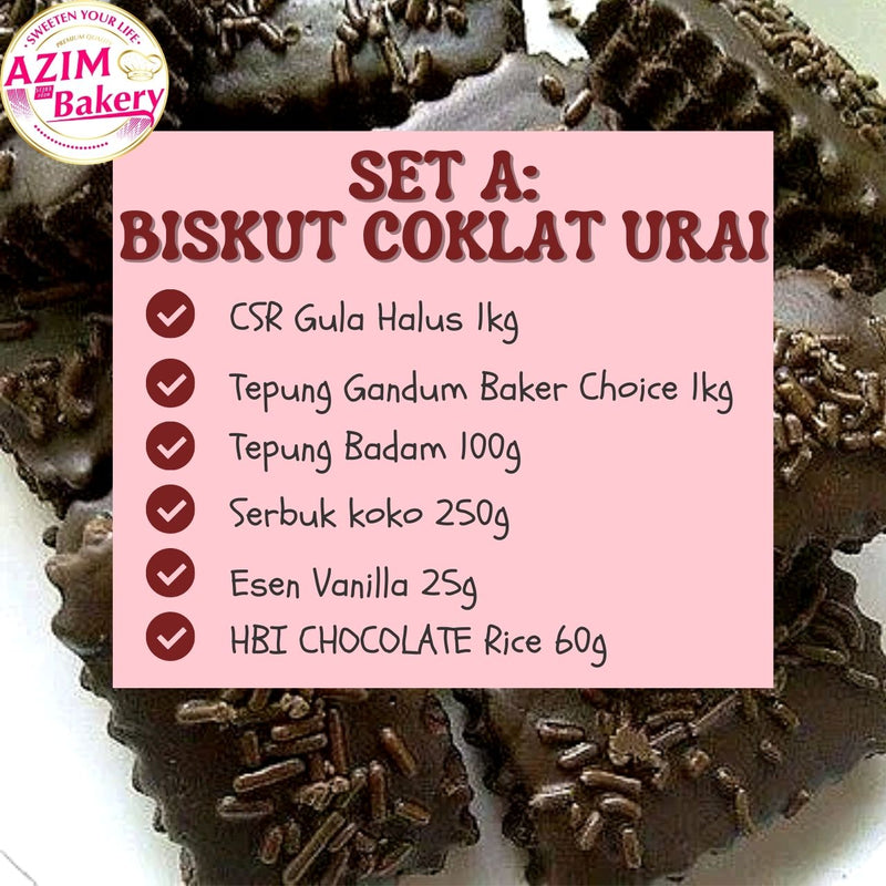 Set Raya Biskut Coklat Urai