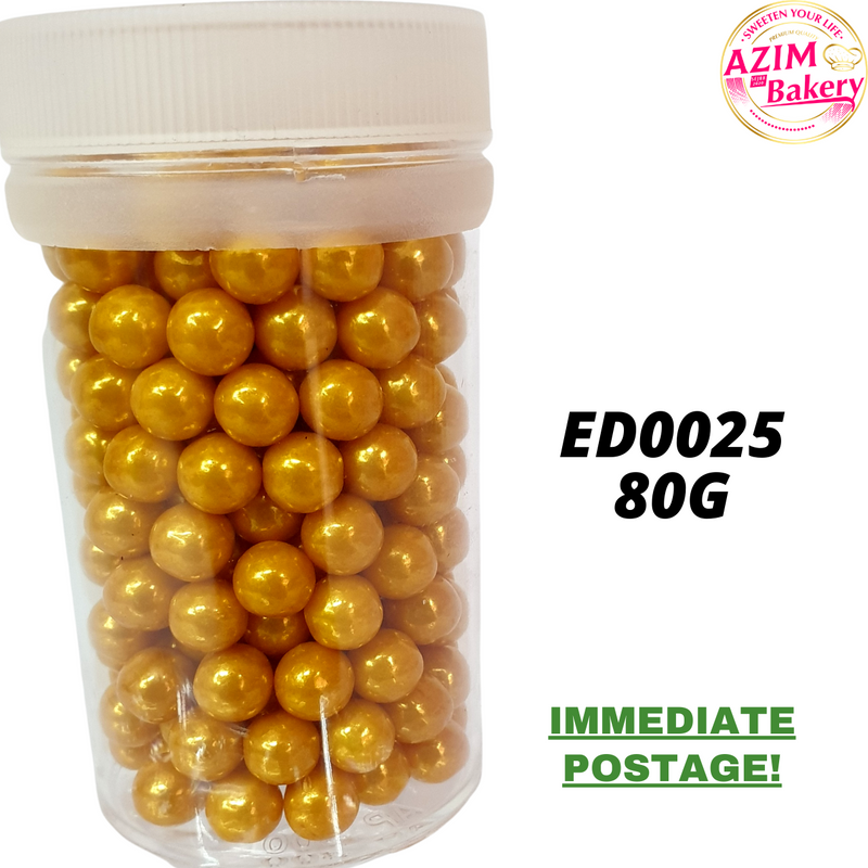 Gold Pearl Sprinkles 80g